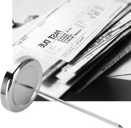 Memo Houder voor Bonnen en Facturen - RVS Spiraal met Paperclips voor Bureau en Organisatie — thumbnail 3