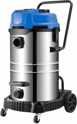 Borg Industriële Bouw Stofzuiger Nat en Droog - 2400 watt - 2 motoren - 80 Liter - RVS - Nat-en Droogzuiger — thumbnail 1
