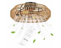 WERYOU® illuminAIR Plafondventilator - Plafonniere - Plafondventilator met Afstandsbediening - Plafondlamp - Plafond ventilator met Verlichting - Ventilator lamp — afbeelding 1