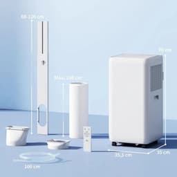 Mobiele Airco 12000 BTU (3,5 kW) met Afvoerslang - 5-in-1 Airconditioner- Koelen - Ventileren & Ontvochtigen - Timer - Afstandsbediening — thumbnail 5