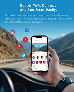 Auto Camera - Rijcamera Opname - Veilig Rijden - Compact Ontwerp - 2K Resolutie - Zwart — thumbnail 5