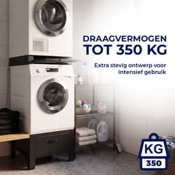 ProductXpert Stacko™ - Wasmachine Verhoger - Kast - Ombouw Met Lade - 64x54x40cm - Zwart - Met Stelvoet Stabilisatie - Antislip — thumbnail 3