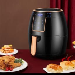 Airfryer 5.5L - Heteluchtfriteuse Olievrij - Gezond Koken - Snelle Luchtcirculatie - 5.5 liter - Rood — thumbnail 4
