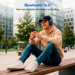 MEDION Over Ear koptelefoon HX-1 Pro (draadloos, hybride actieve ruisonderdrukking ANC, Bluetooth 6.0, 7+1 EQ-presets, tot 190 u batterijduur, spatwaterdicht IPX4), blauw — thumbnail 4