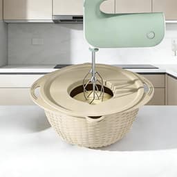 Mengkom met Zeef - Slakom Bakkom - Keukenwerk Vereenvoudigen - 4-in-1 Functie - 960 Gram - Zilver — thumbnail 2