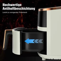 Seth Select Multifunctionele Airfryer 6L – 1800W Luchtfriteuse met Kijkvenster – Digitaal & Timerfunctie - Wit — thumbnail 4