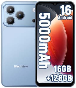 Blackview WAVE 7C Smartphone 4G - 16GB RAM - 128GB ROM - 6,56 inch - Android 16 Telefoon - 5000 mAh - Dual SIM - GPS - OTG - Blauw — thumbnail 1