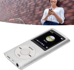 MP3 Speler - Bluetooth - Incl. 32GB SD Kaart - USB - Shuffle - Incl. Oordopjes - Voice recorder - Dictafoon - Draagbaar - Luidsprekers met verliesvrije geluidskwaliteit - Ideaal voor Sport, Kinderen en Volwassenen - zilver — thumbnail 4