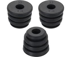 1.2" x 1" Compressor Rubber Feet - 3 Pack Foot Mount Anti Vibration Pad Replacement voor Air Conditioner en Koelkast - Zwart