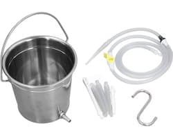 Golden crown - Klysma Emmer - 2L Roestvrijstaal - Siliconen Slang en Nozzle Tips - Thuisgebruik - Colon Detox - Gezondheid en verzorging