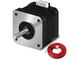 aladdien - Nema 17 Schrittmotor - Pancake - Hoog vermogen - 1,5 A - 3D-printer - 4 Draden - Geschikt voor Creality CR-10 en Ender 3