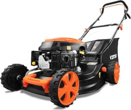 Benzine Grasmaaier - Gazonmaaier Mulcher - Gazon Onderhouden - 3-in-1 Functionaliteit - 46cm Maaibreedte - Zwart — thumbnail 1