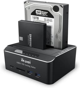 Hard Drive Dock - Externe Schijf Station - Data Klone - Offline Kloonfunctie - Tot 20 TB - Zwart — thumbnail 1