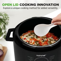 Elektrische Snelkookpan - Multicooker Pan - Snel Maaltijden Bereiden - 9 Voorgeprogrammeerde Modi - 6 Quart Capaciteit - Zwart — thumbnail 4