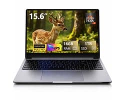 Ninkear A15 Pro 16 inch laptop - 2,5K Display - AMD Ryzen 5 5500U - 16GB DDR4 RAM - QHD 120Hz - Windows 11
