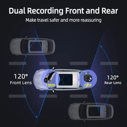 Mosh Stories Dashcam Voor en Achter – Dual Auto Camera met HD Opname - Nachtzicht en Loop Recording - Compacte Auto DVR - 64 GB — thumbnail 5
