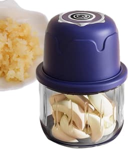 Elektrische Hakker - Keukenapparaat - Ingrediënten Snijden - Draadloos USB Opladen - 350 ml - Blauw — thumbnail 1
