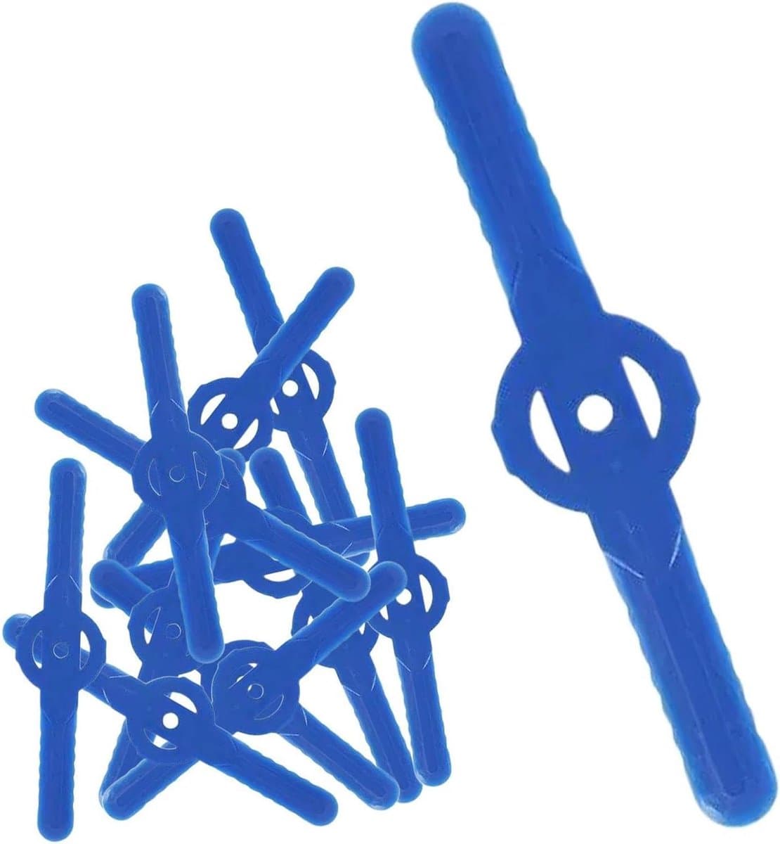 Grasmaaier Snijder - Vervangkoppen - Gazon Onderhoud - Zware Uitvoering - 100 stuks - Blauw — afbeelding 1