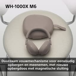 Sony WH-1000XM6 - Draadloze koptelefoon met Noise Cancelling - Beige — thumbnail 15
