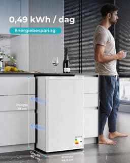 Novari - Mini koelkast - Koelkast - Ultra-stille werking 38 dB - 7-traps temperatuurregeling - Krachtige en efficiënte koeling — thumbnail 4