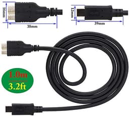 Type-C naar Micro-B kabel 5Gbps - Mobiele Harde Schijf Datakabel 1M Zwart — thumbnail 5