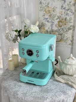 Empstorm Halfautomatische espressomachine - 20 bar hoge druk - ingebouwde melkschuimer - 1,5 liter waterreservoir - 2-in-1 ontwerp - nauwkeurige temperatuurregeling - blauw — thumbnail 1