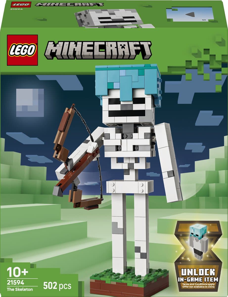 LEGO® Minecraft® Het Skelet - Decoratief Gamingspeelgoed - Modelbouwset - Gamingmerchandise voor Kinderen Vanaf 10 Jaar - 21594 — afbeelding 1