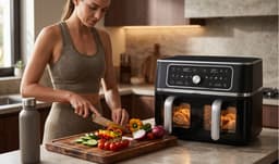 Swiss Haus® AF2309 Dubbele Airfryer XXL - 9L (2x4.5L) – 3100W – Met Kijkvenster – PFAS-vrij – Sync & Match Cook – 10 Programma’s – Heteluchtfriteuse – Zwart — thumbnail 18