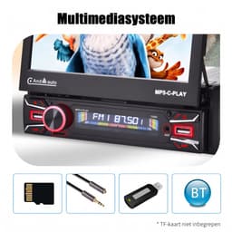 ESSGOO 1Din Autoradio - 7 Inch IPS HD Elektrisch Klapscherm - Apple Carplay & Android Auto (Draadloos) - Bluetooth, Aux, USB, SD & MP5 - 12 LEDs Achteruitrijcamera — thumbnail 4
