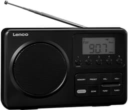 Lenco MPR-035BK Draagbare Radio op Batterijen en Netstroom - Compacte FM Radio met LCD-scherm, 20 Voorkeurzenders en Noodradio Functie - Zwart — thumbnail 5