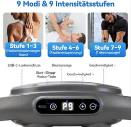 Spierontspanningspistool - Massagepistool Rug - Spierherstel - 42 Massagekoppen - 1.45 kg - Zwart — thumbnail 3