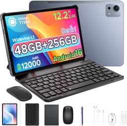 POCKAM P12 Plus - Tablet - 48GB RAM (12+36GB) + 256GB ROM (2 TB/TF) - 12,2 inch 2,4K 120Hz IPS - Android 16 - 12000mAh/18W - T7300 - Wi-Fi 5 - Bluetooth 5.0 - Quad-luidsprekers - Volledige accessoirebundel met toetsenbord en stylus — thumbnail 1