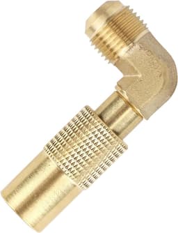 Koperen Propaan Bochtadapter 3/8" Male Flare voor Camping en Grill - Snelle Aansluiting en Laagdruk Conversie Accessoires — thumbnail 1