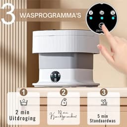 Thuys - Mini Wasmachine met Centrifuge - Voor Kleine Wasgoed - Meerdere Programma's — thumbnail 3