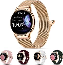 Evy24 Smartwatch Pro 42mm - Smartwatch Dames - Horloge met Belfunctie - Sporthorloge Dames - AMOLED - Bloeddrukmeter - Stappenteller - Android en iOS - Roségold — thumbnail 2