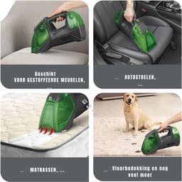 RUX® Tapijtreiniger Stofzuiger – Professionele Stoomreiniger – Draagbare Vlekkenreiniger – Anthracite/Groen - ‎20cm x 34cm x 23cm — thumbnail 4