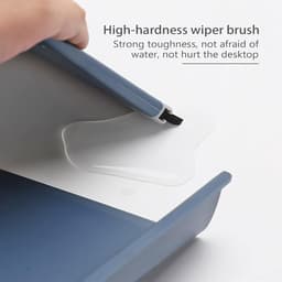 Stoffer en Blik Set - Mini Bezem - Bureau Reiniging - Niet-slip Beker - 19.6x13x3.2cm - Blauw — thumbnail 3
