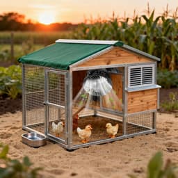 Luchtcirculator Ventilator - Afzuig Ventilator Binnenhuis - Planten Luchtstroom - 360 Graden Rotatie - 193B x 73H cm - Wit — thumbnail 2