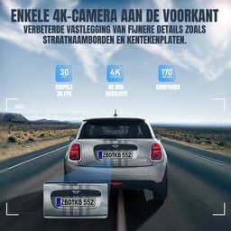 TIM® Dashcam voor Auto Voor en Achter - Dashcam - Zwart - 8cm x 4cm x 5cm — thumbnail 2