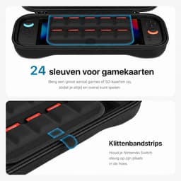 Sounix Case Geschikt voor Nintendo Switch 2 - Met opbergvak voor 24 games - Extra hoog Hoesje - Waterdicht en schokbestendig - Zwart — thumbnail 8