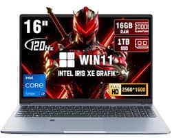 N16 Pro 16 inch laptop - Intel Core i7-12700H - 12GB DDR4 - 1TB SSD - QHD 120Hz - Intel Arc - Windows 11
