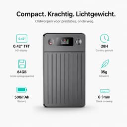 AI Note Taker Spraakrecorder 64GB - AI Transcriptie & Samenvatting - Voice Recorder - 256 Talen Vertaling - Dubbele Microfoon Noise Cancelling — thumbnail 2