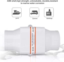 Dailygoods - Dailygoody - Air Fan - Waterdichte ventilator - Stil en efficiënt - Wit - Luchtcirculatie - Perfect voor boten, caravans en gebouwen — thumbnail 3
