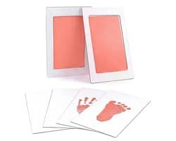 2 stuks Baby Handprint en Footprint Kit, Baby Handprint Inktpads met Clean-Touch, Inkless Print Kit Veilig Niet-giftig voor Baby Voeten en Handen, Pet Paw, Ritueel voor pasgeborenen, hand- en voetafdrukken van de baby, 6*9.5cm
