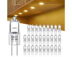 G4 Halogeen Lichtbron - 10 Watt - 12v - Warm Wit - Dimbaar - 30 Stuks