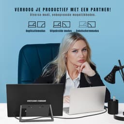 DnA® Draagbare Monitor - 15.6 inch Full HD - IPS Scherm - Voor Laptop & PC - Zwart - 36cm x 21cm x 1cm — thumbnail 5