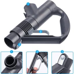Vervangende handgreep voor stofzuigers- compatibel met Dyson DC19 DC23 DC26 DC29 DC32 DC36 DC37. Stofzuigeraccessoire- vervangende handgreep met reinigingsborstel (grijs). — thumbnail 4