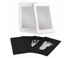 2 stuks Baby Handprint en Footprint Kit, Baby Handprint Inktpads met Clean-Touch, Inkless Print Kit Veilig Niet-giftig voor Baby Voeten en Handen, Pet Paw, Ritueel voor pasgeborenen, hand- en voetafdrukken van de baby, 6*9.5cm
