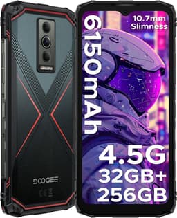 DOOGEE Blade 10 Pro Energy 4.5G - Robuuste Telefoon - Smartphone - 32 GB RAM+256 ROM（2TB/TF) - Android 15 - 6,56-inch HD+ 90Hz - 6150mAh/18W - IP68 - 10.7mm - Face ID - NFC - GPS - Zwart — thumbnail 1