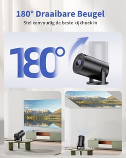 QUOVO® Draagbare beamer - Beamer - Projector - Mini Beamer - Zwart - 9cm x 9cm x 16cm — thumbnail 3